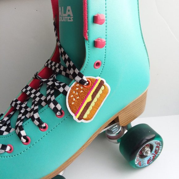 2/$18 Cheeseburger food Roller Skate patch shoelace accessory shoe charm